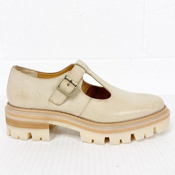 NEW Korks Mary Jane Platform Shoes Women’s 9.5 Beige Chunky Sole - Picture 5 of 9